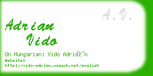 adrian vido business card